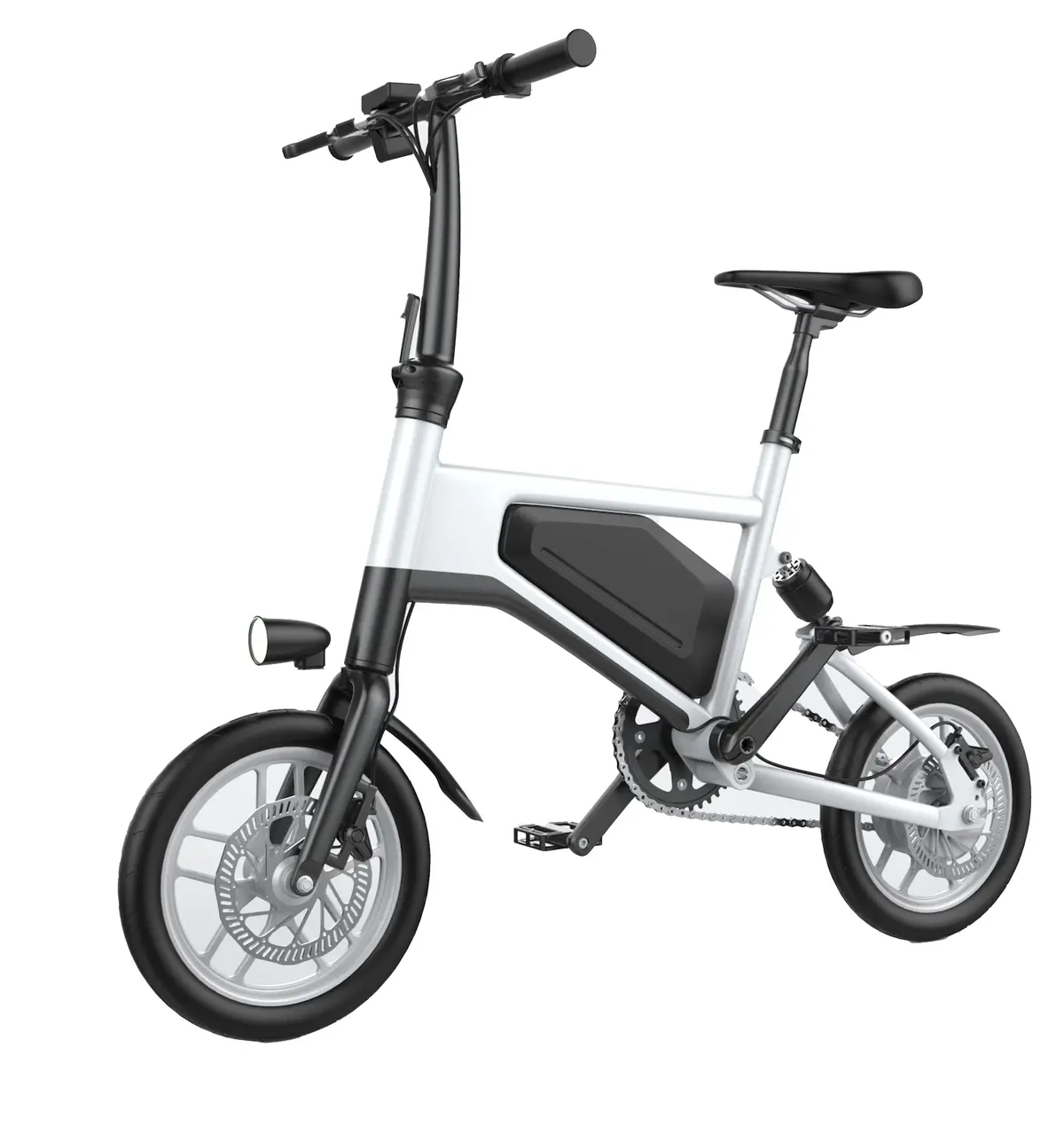 Glarewheel 12'' Foldable Electric Bike Urban Fashion X5 White 1
