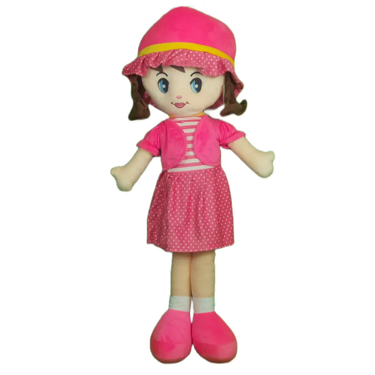 Play Hour Winky Rag Doll Plush Soft Toy Wearing Pink Dress For Ages 3 Years And Up, 100Cm 1