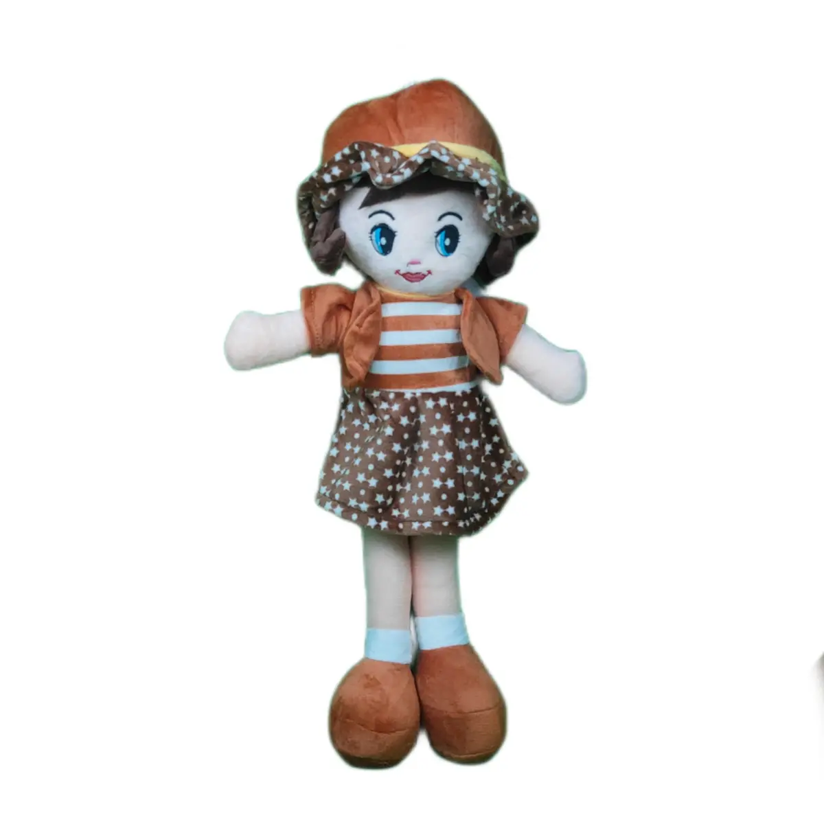 Play Hour Winky Rag Doll Plush Soft Toy Wearing Brown Dress For Ages 3 Years And Up, 40Cm 1