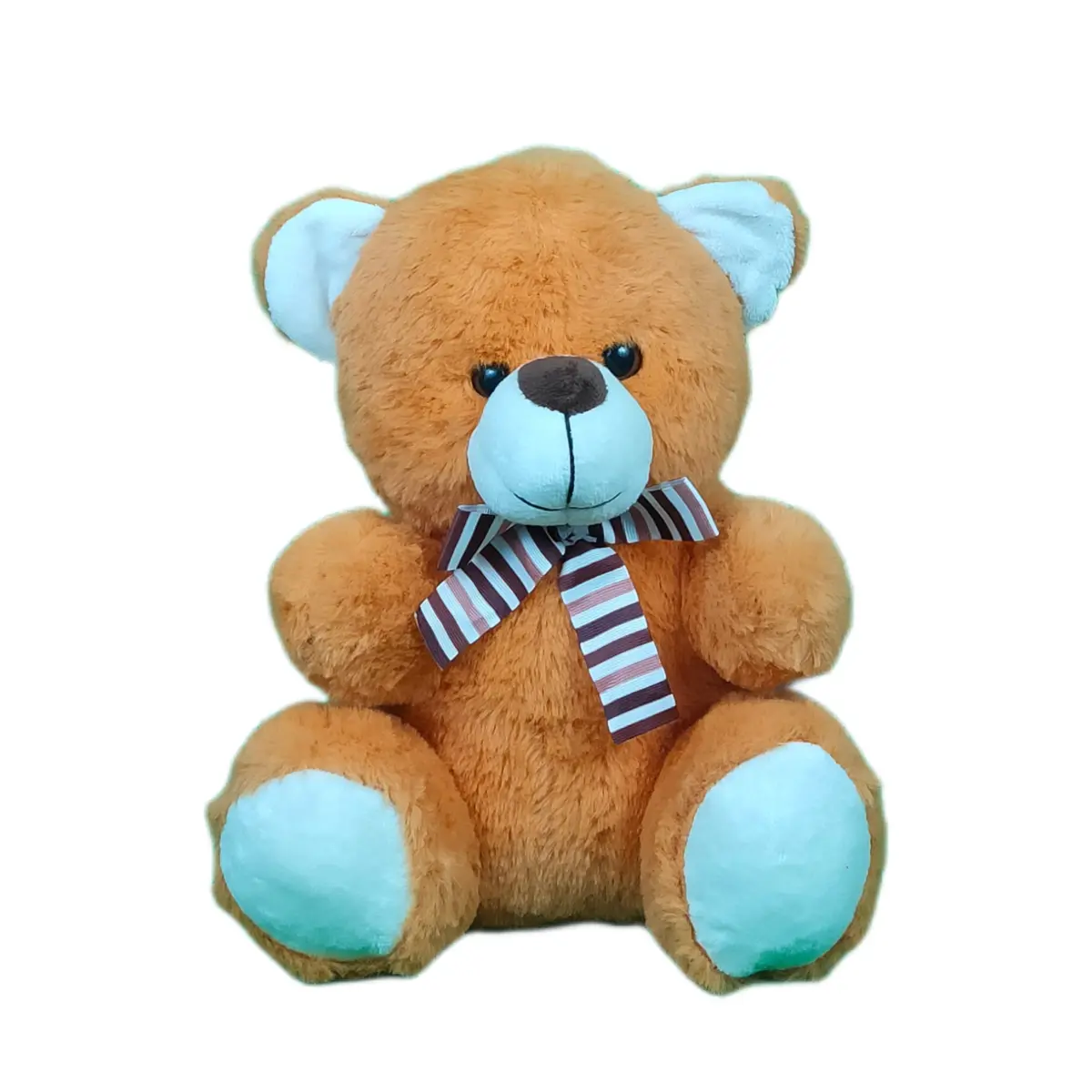 Play Hour Wonder Teddy Bear Plush Soft Toy With Bow For Ages 3 Years And Up - Brown, 30Cm 1