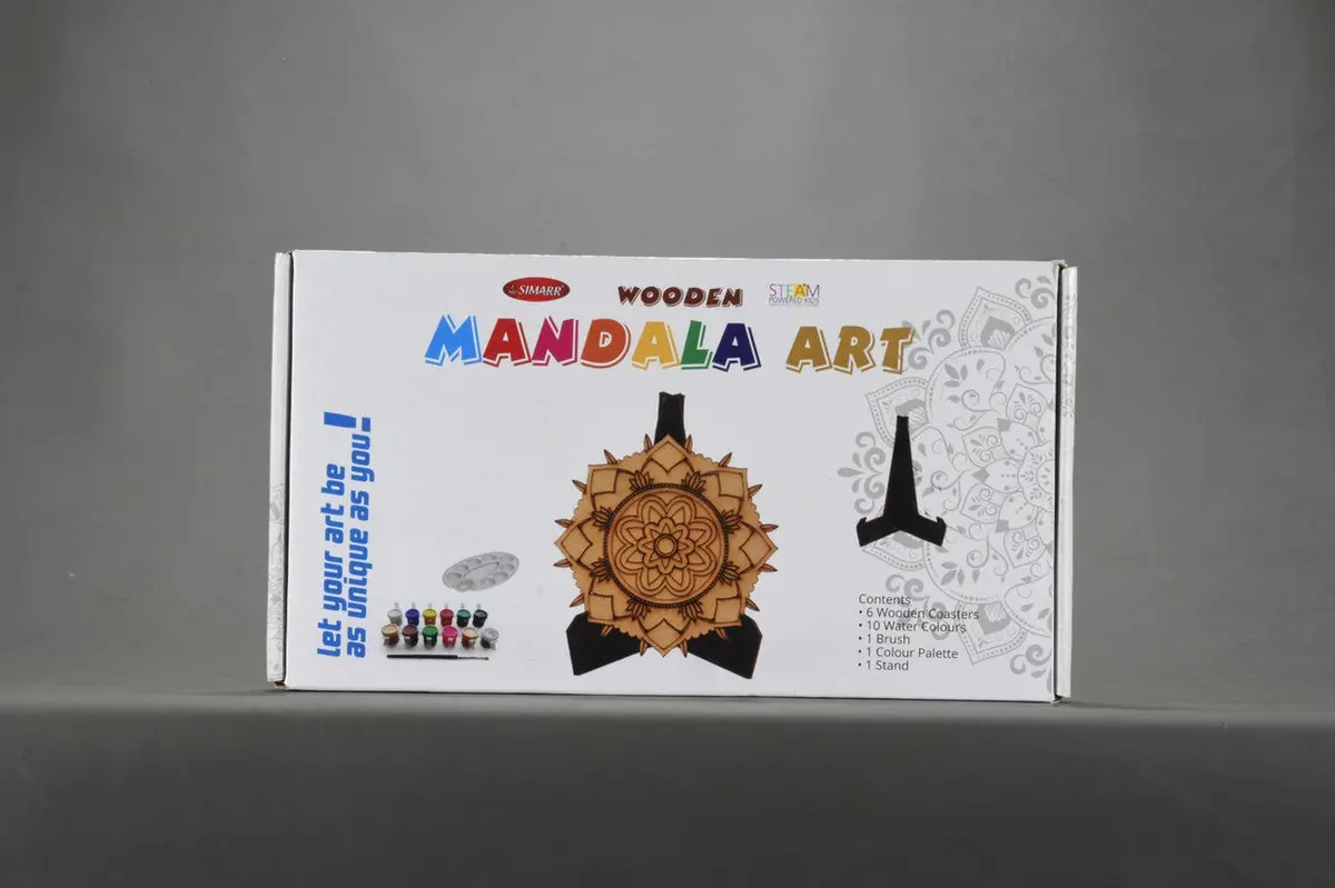 Simarr Wooden Mandala Art For Kids Ages 3 Years And Up 1