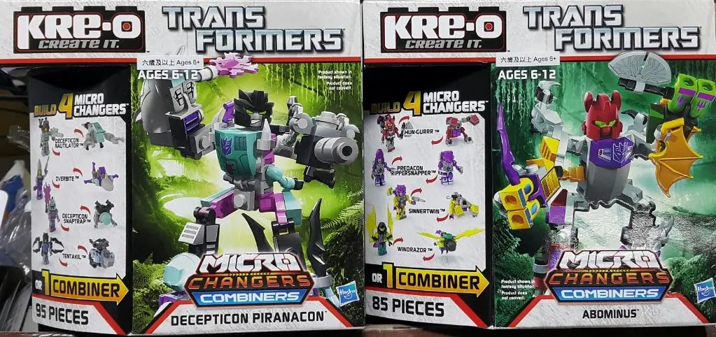 Hasbro 85139 85140 Kre-O 變形金剛 狂派 海狂 龍頭部隊 寶斯 孖裝 Micro Changer Combiners Decepticon Piranacon Nautilator Overbite Snaptrap Tentakil Abominus Hun-Gurrr Rippersnapper Sinnertwin Windrazor Set (Piu-60S) 店/Sa B30613965 1