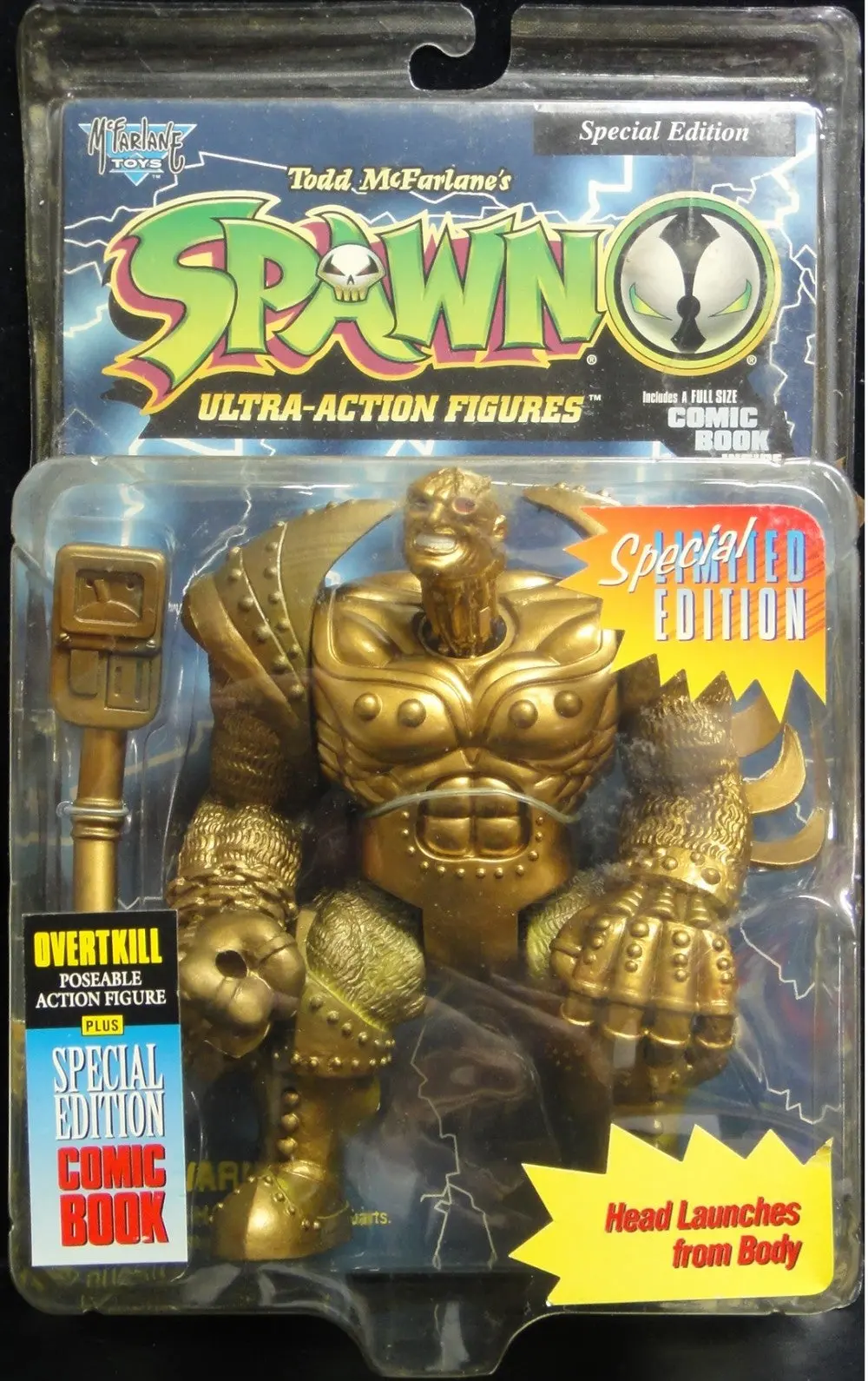 Mcfarlane Toys 再生俠 Todd Mcfarlane's Spawn Ultra-Action Figures Series 1 Overtkill Poseable Action Figure Plus Special Edition Comic Book Variant 90111 (Jpa-195) 1