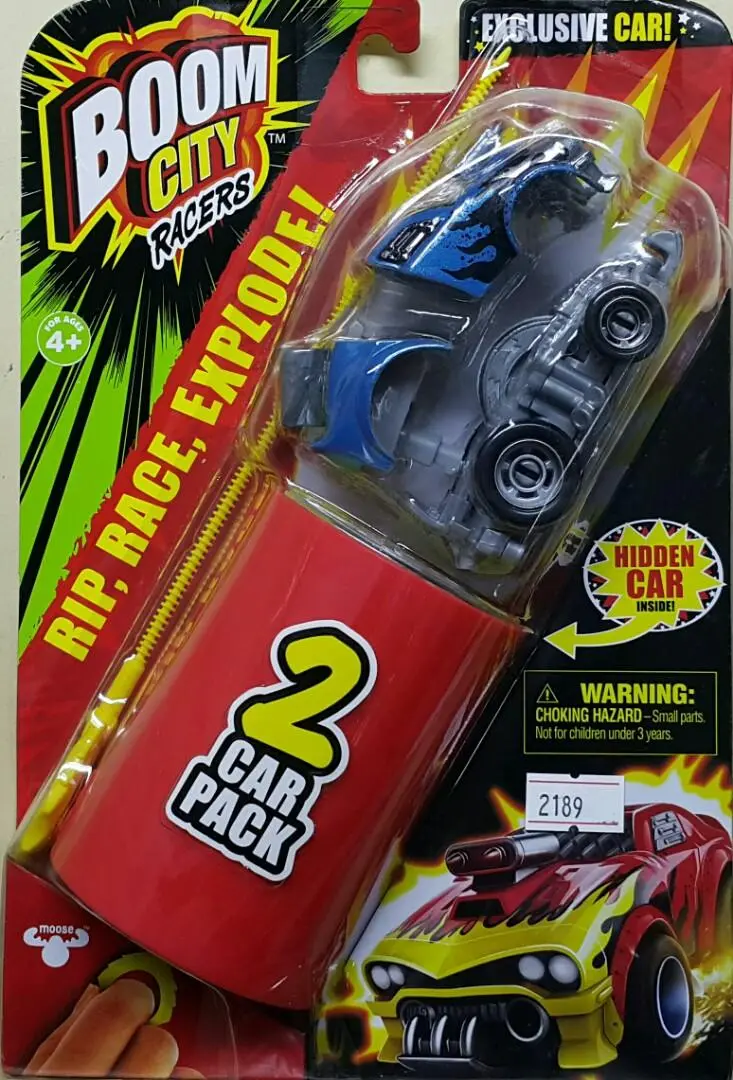 Moose 40056 城市爆碰車 雙車裝 系列二 Boom City Racers 2 Car Pack Fire It Up + 1 Mystery Car Set (Epc-2189-20) 存 1