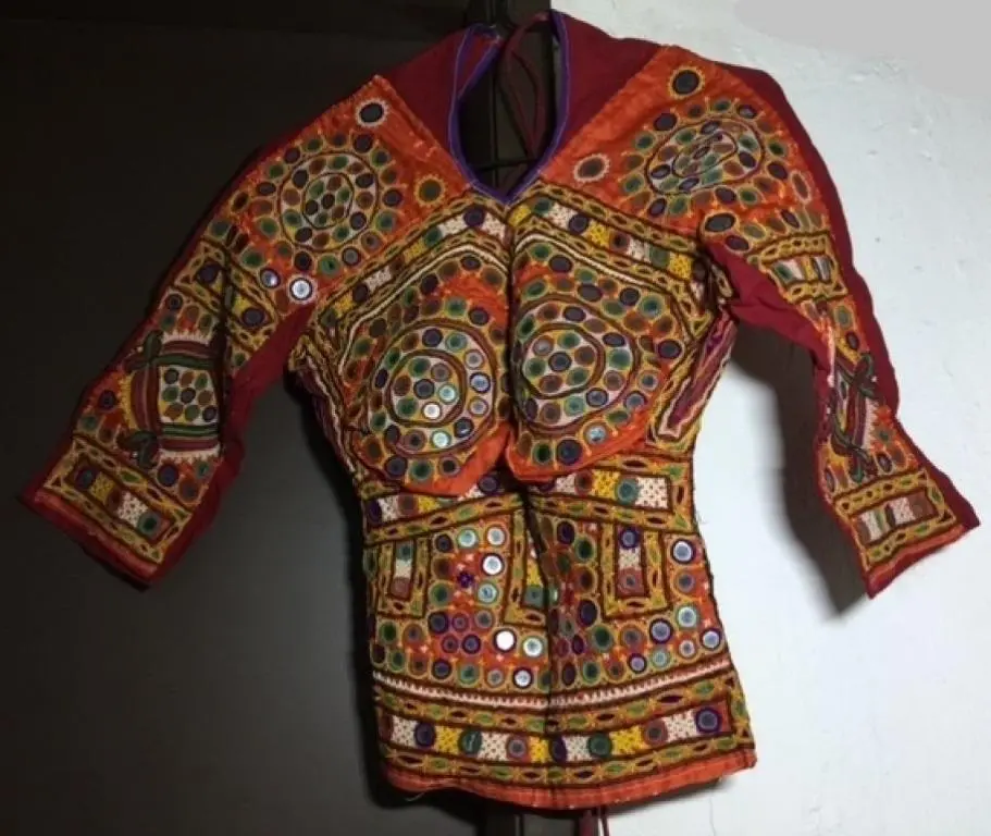 印度民族服 肚皮舞 上衣 Rabari Banjara Tribal Ethnic Kuchi Belly Dance Old Indian Choli Top Ats B31582009 E3497-840N 1
