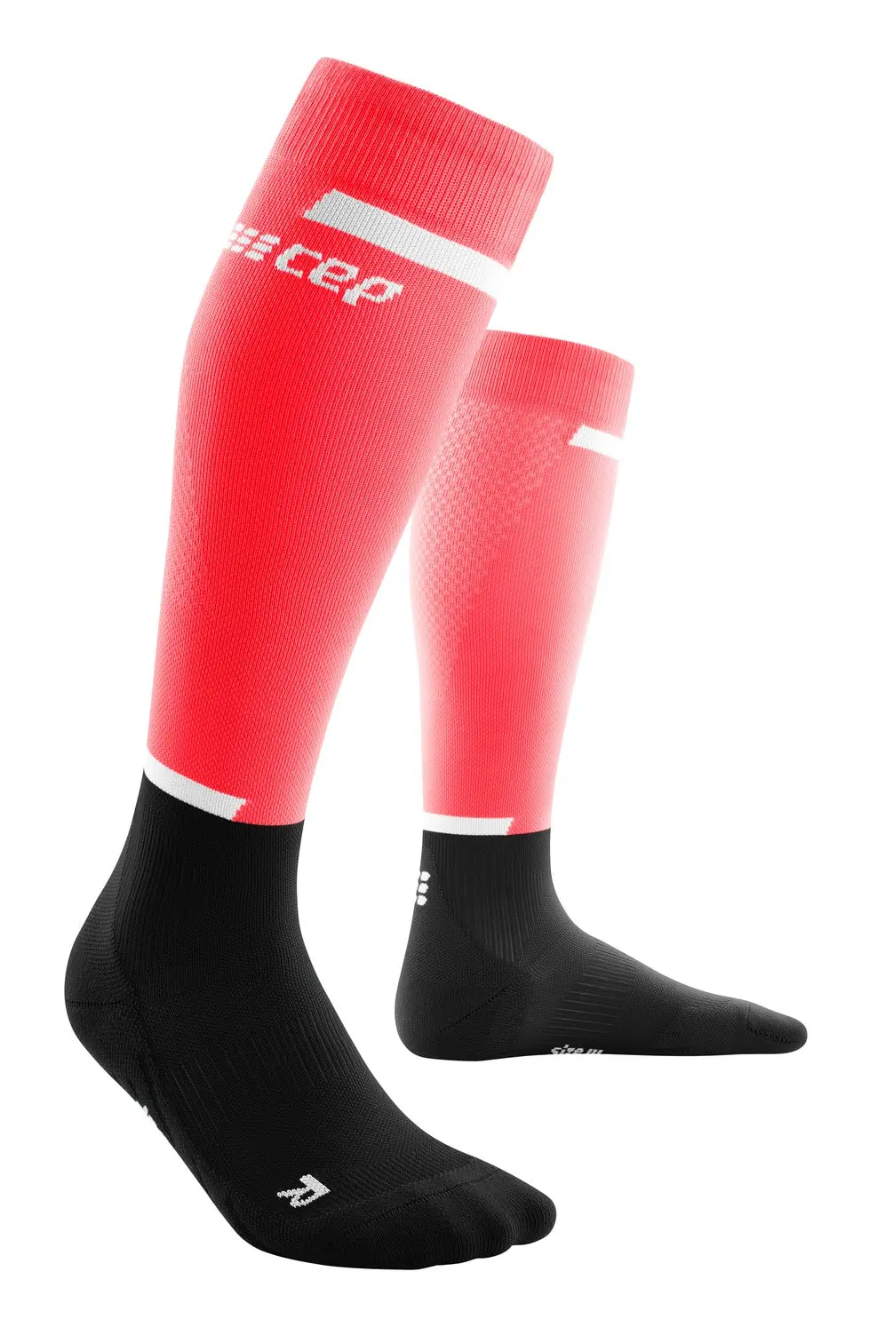 Cep Run Sock Tall 4.0 Pink/Black Women 1