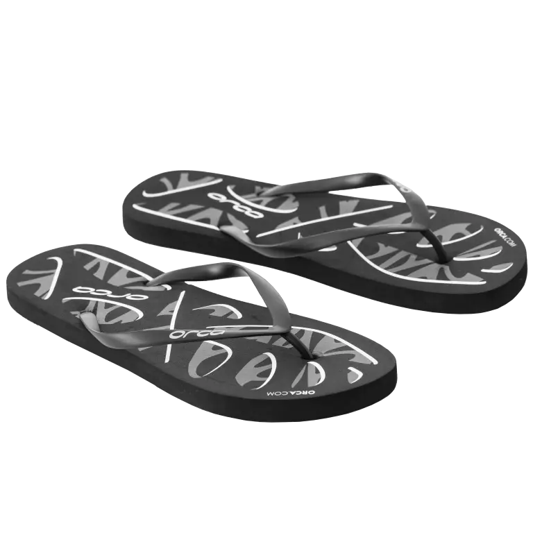 Orca Unisex Flip Flops Bk-Wh 1