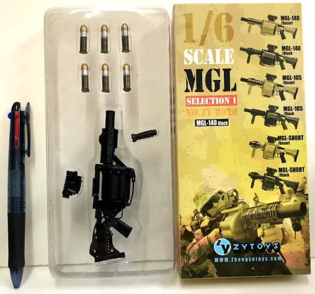 1/6 Zytoys Mgl Selection 1 No. Zy8020 Toy Short Gun Mgl-140 Black 12‘ 軍人公仔用 現代槍械 武器 黑色 (Piu-125 店) 1