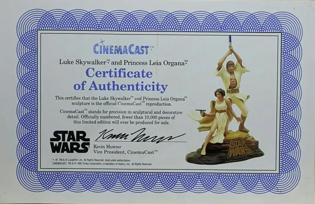 Tonka Cinemacast Star Wars Luke Skywalker & Princess Leia Organa Sculpture Prototype (Buy-Spk) L 1