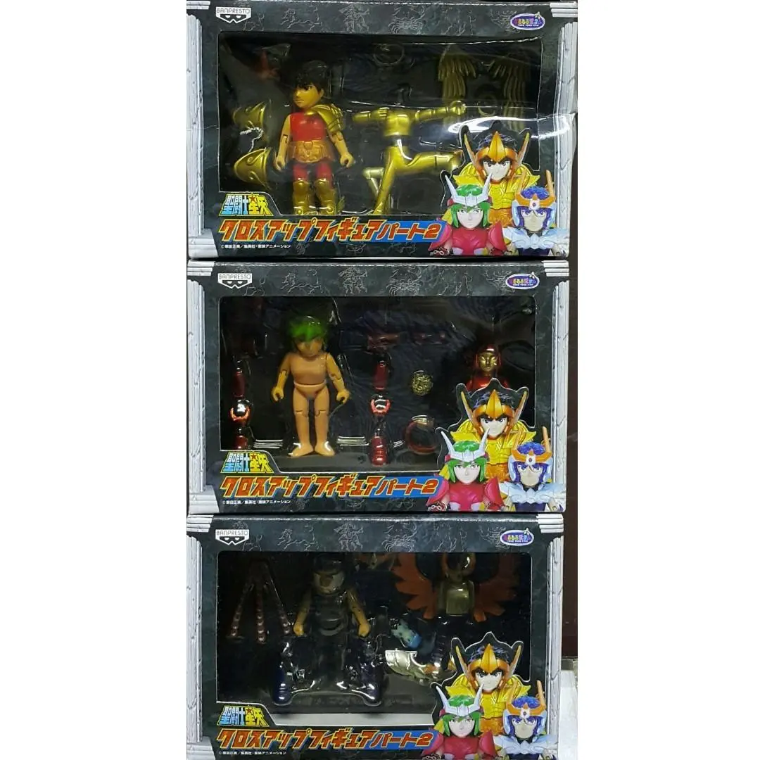 Banpresto 71272 聖鬥士星矢 裝著聖衣 第二彈 射手座 星矢 仙女座 瞬 鳳凰座 一輝 套裝 金貼 Toru Toru Item Saint Seiya Cross-Up Figure Part 2 Seiya Shun Ikki Set (Buy-Spk) 存 1