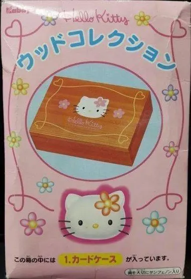 Kabaya 15731 Sanrio Hello Kitty Wood Collection 吉蒂貓 木材系列 名片盒 紙巾盒 便條盒 照片架 食玩 2