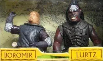 Playmates 40904 魔戒首部曲 魔戒現身 波羅莫 強獸人 路茲 The Lord Of The Rings The Fellowship Of The Ring Intelli-Blox Construction System Orc Attack At Amon Hen Boromir Lurtz B16091369 2