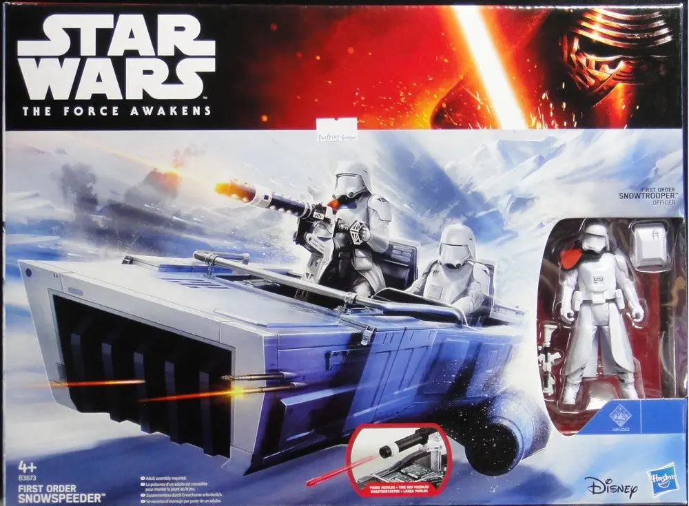 Hasbro 星球大戰 Star Wars The Force Awakens First Order Snowtrooper Officer With Snowspeeder B3673 (Piu/P145-60) 1