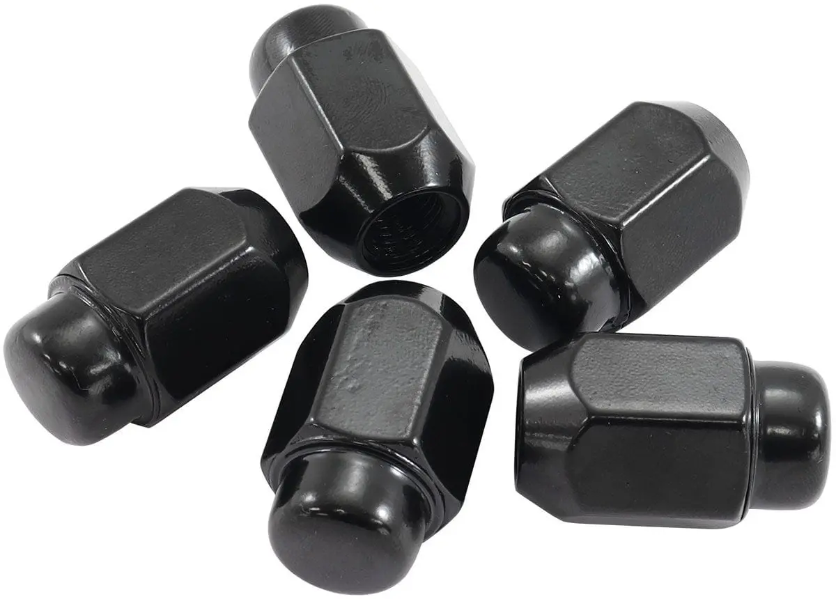 Acorn-Style Medium Black Wheel Nuts – M12×1.25Mm Thread, 30Mm Af, Pack Of 20 1