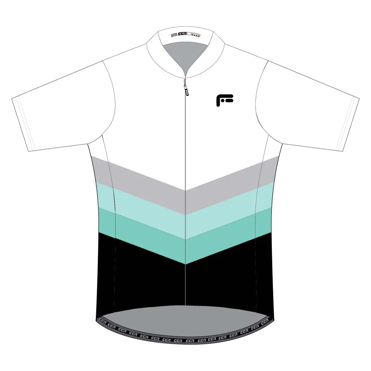 Womens Tour Jersey White/Green 1