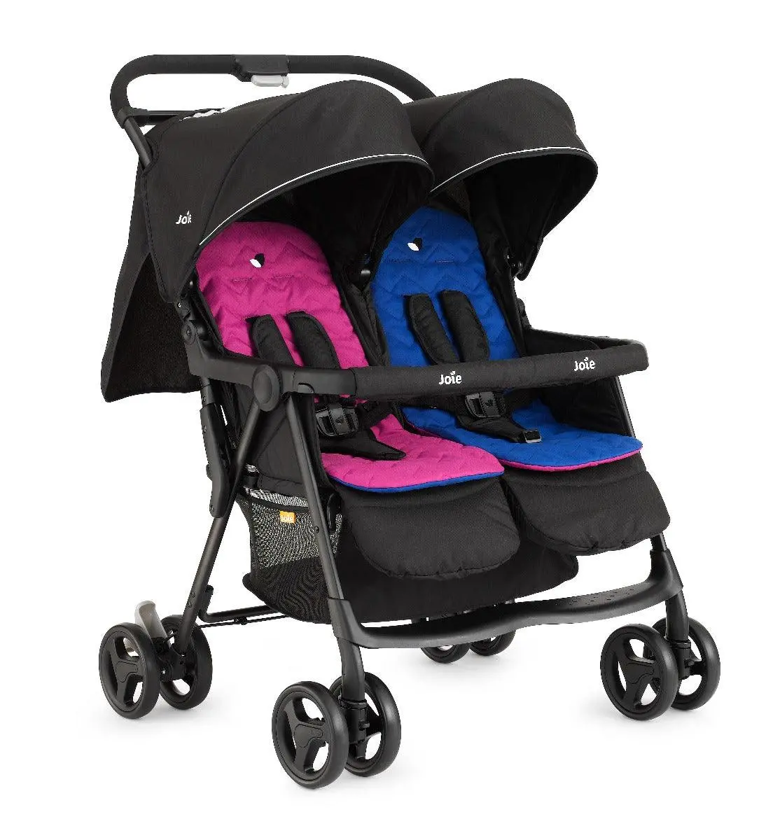 Joie Aire Twin Rosy & Sea - Double Baby Stroller Rain Cover With Single Touch Brake For Ages 0-3 Years 1