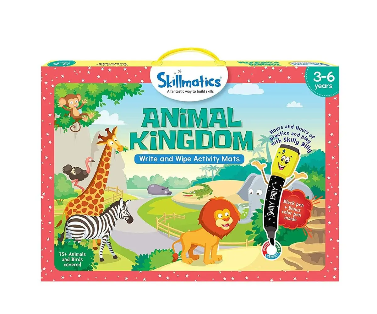Skillmatics Animal Kingdom (3-6 Years)/ Reusable Activity Mats/ Educational Game With 2 Marker Pens/ Gifts For Kids 1