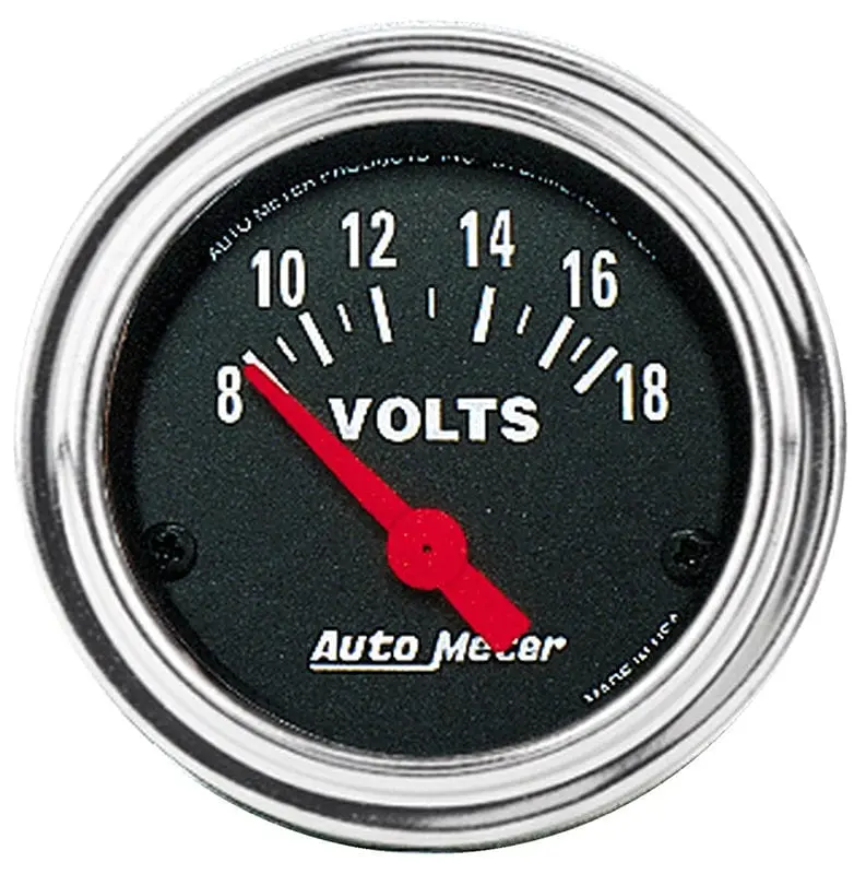 Traditional Chrome Series 2-1/16" Analog Voltmeter Gauge – Au2592 With White Dial & Black Needle 1