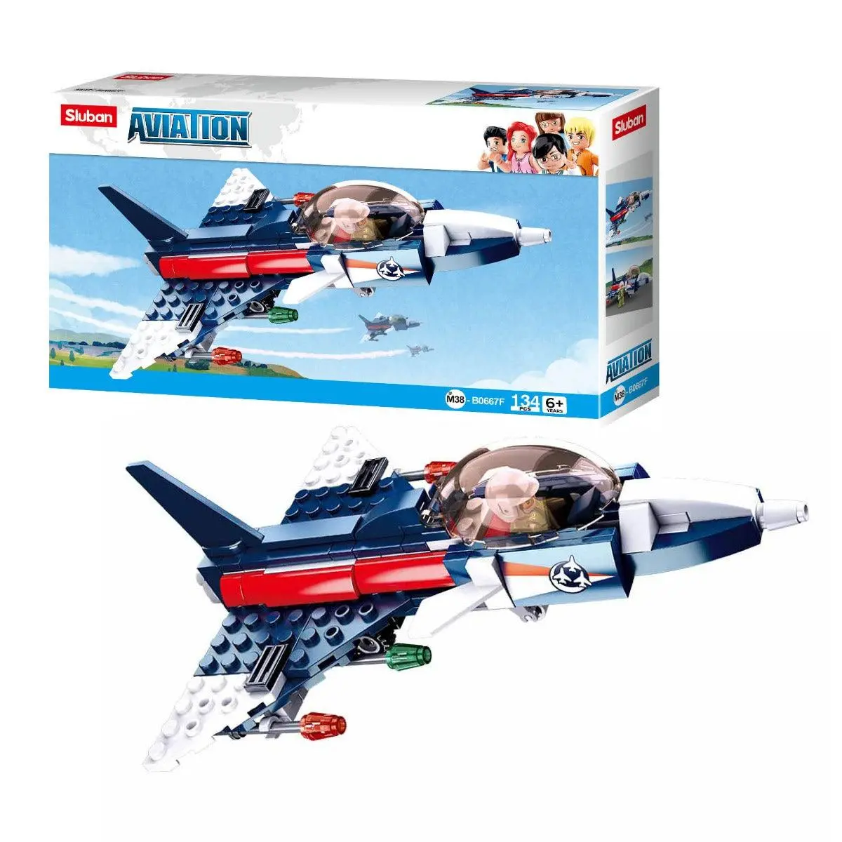 Sluban Aviation Iii Performance Plane Plastic Building Block For Ages 6+ 1