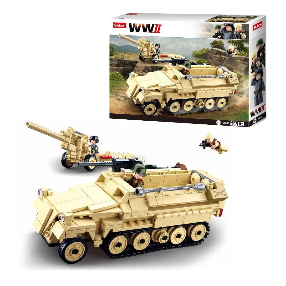Sluban Ww2 Half Truck Building Blocks For Ages 6+ 1