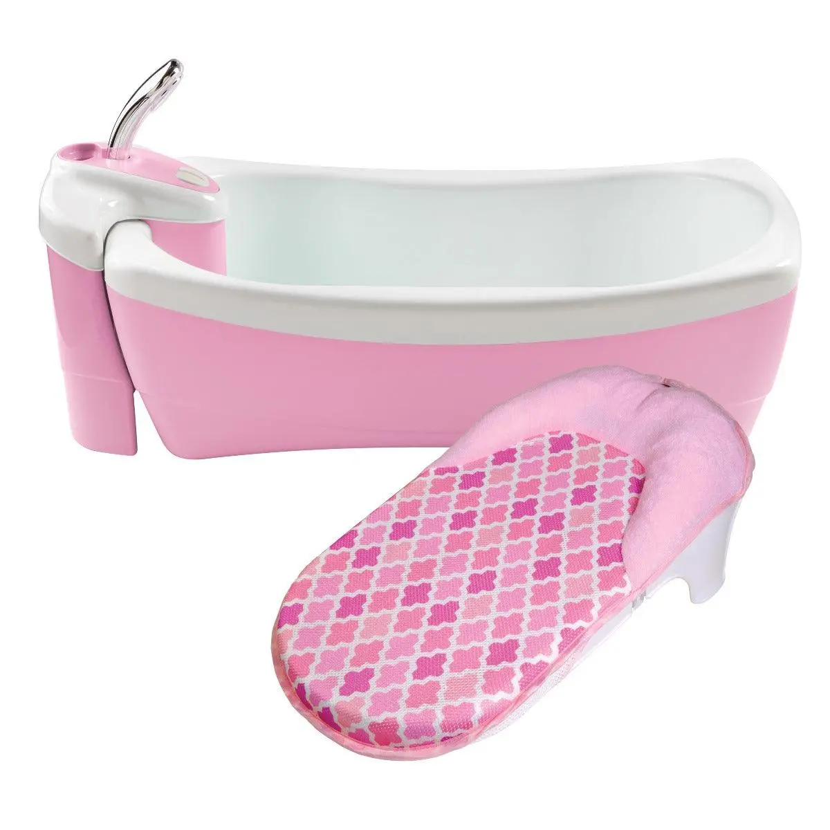 Summer Infant Lil Luxuries Refresh Bath Tub Pink - Bath Tub For Ages 0-12 Months 1