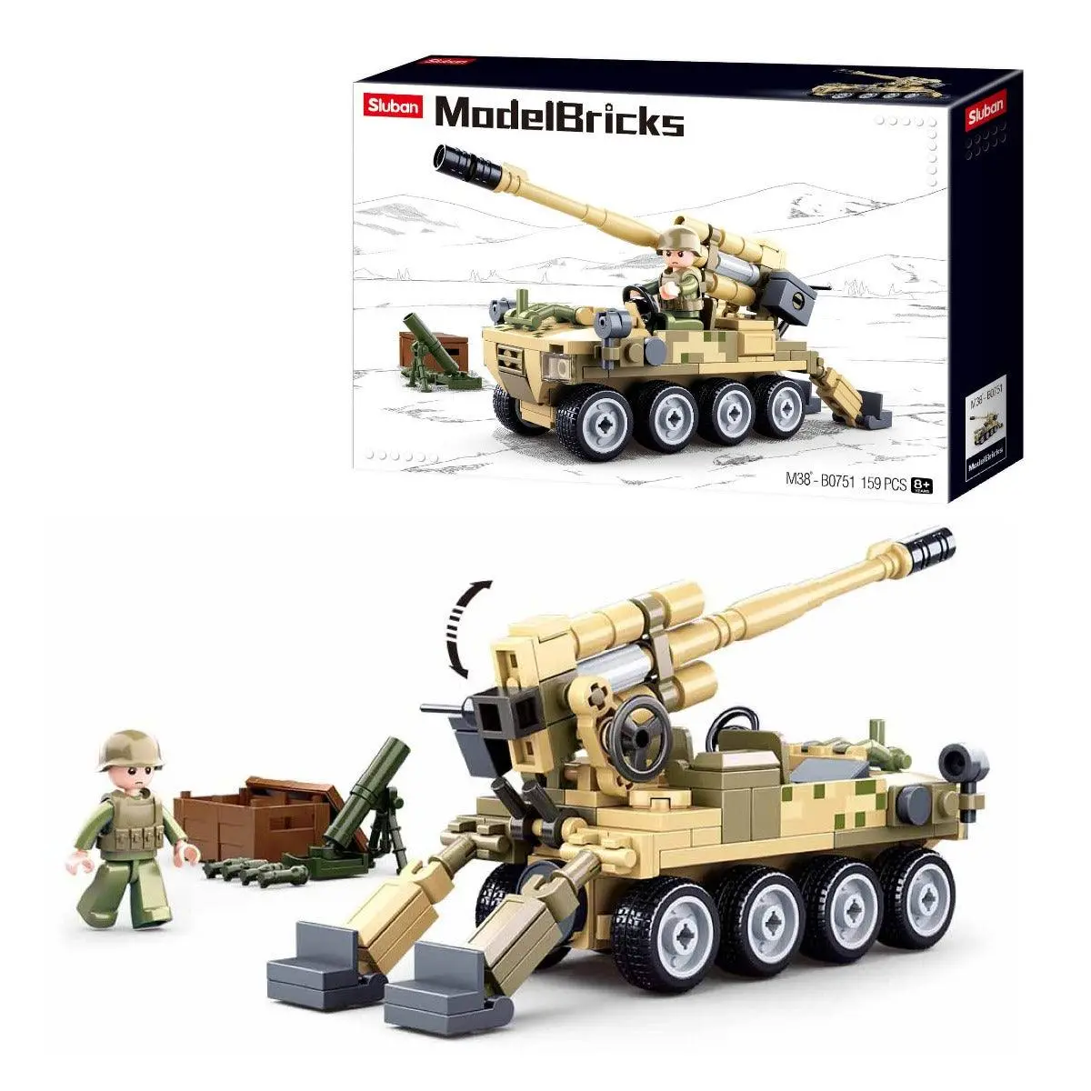 Sluban Army All Terrain Assault Vehicle Building Blocks For Ages 6+ 1