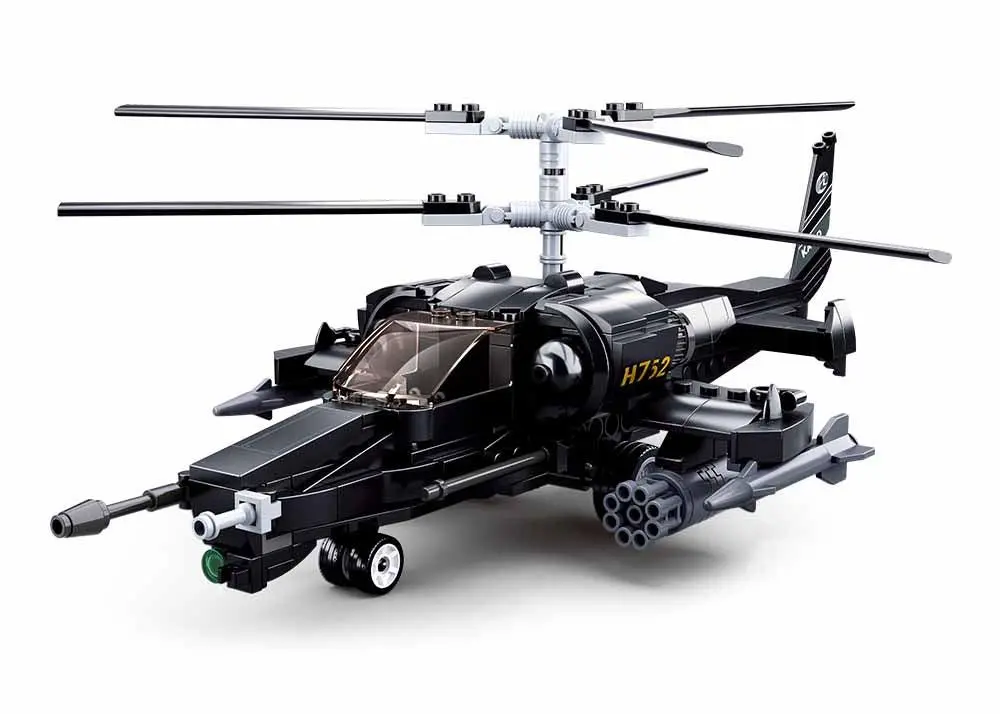 Sluban Ka-50 Black Shark Combat Helicopter Building Blocks For Ages 6+ 2