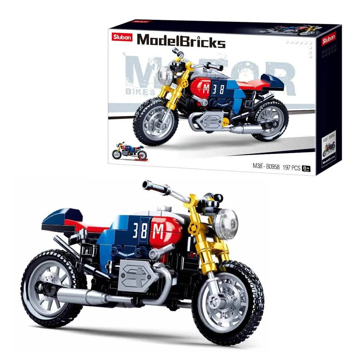 Sluban Cafe Racer Motorcycle Building Blocks For Ages 6+ 1