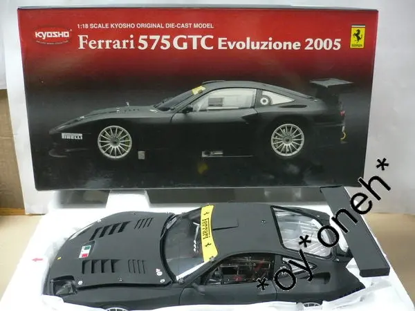 Kyosho 1/18 Ferrari 575 Gtc Evoluzione 2005 Black 08392A (04915) (C802-354) 1
