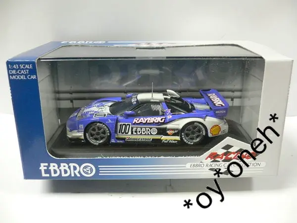 Ebbro 1/43 Honda Raybrig Nsx 2004 Suzuka 1000Km Blue #100 (43631) (Piu105) 1