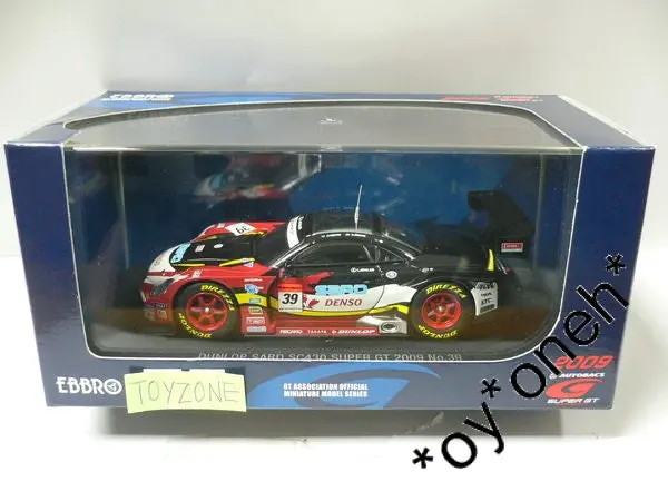 Ebbro 1/43 Toyota Lexus Dunlop Sard Sc430 Super Gt 500 #39 Black Red (44184) (Buy) 1
