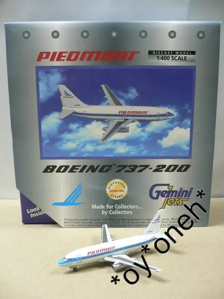 Gemini Jets 1/400 Pieomont Boeing 737-200 N795n (Gjpdm135) (70135) (Piu50) 1