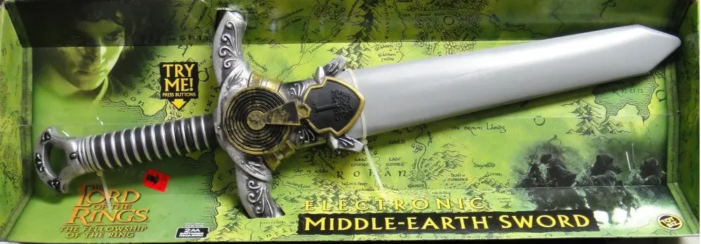 Toy Biz 魔戒首部曲 魔戒現身 中土世界之劍 The Lord Of The Rings The Fellowship Of The Ring Electronic Middle-Earth Sword (Lotr-81055) B5657174 1