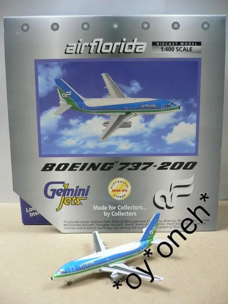 Gemini Jets 1/400 Airflorida Boeing 737-200 N53af (Gjafl132) (70132) (Piu50) 1