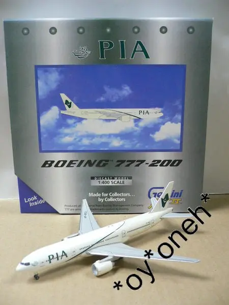 Gemini Jets Ii 1/400 Pia 巴基斯坦國際航空公司 Boeing 777-200 Ap-Bgj (Gjpia496) (70496) (Piu30) 1