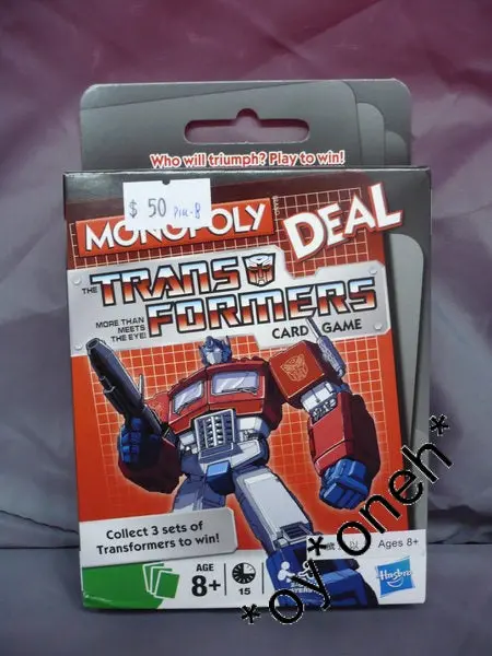 Hasbro 變形金剛 大富翁 卡牌遊戲 Transformers Monopoly Deal Card Game 55531 (Piu-8) B31011770 1