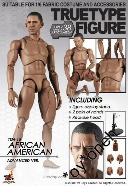 Hot Toys 1/6 Fully Poseable Action Figure True Type Advanced Version Ttm15 African American Obama 黑人素體 奧巴馬 (Piu223店)  B32061964 1