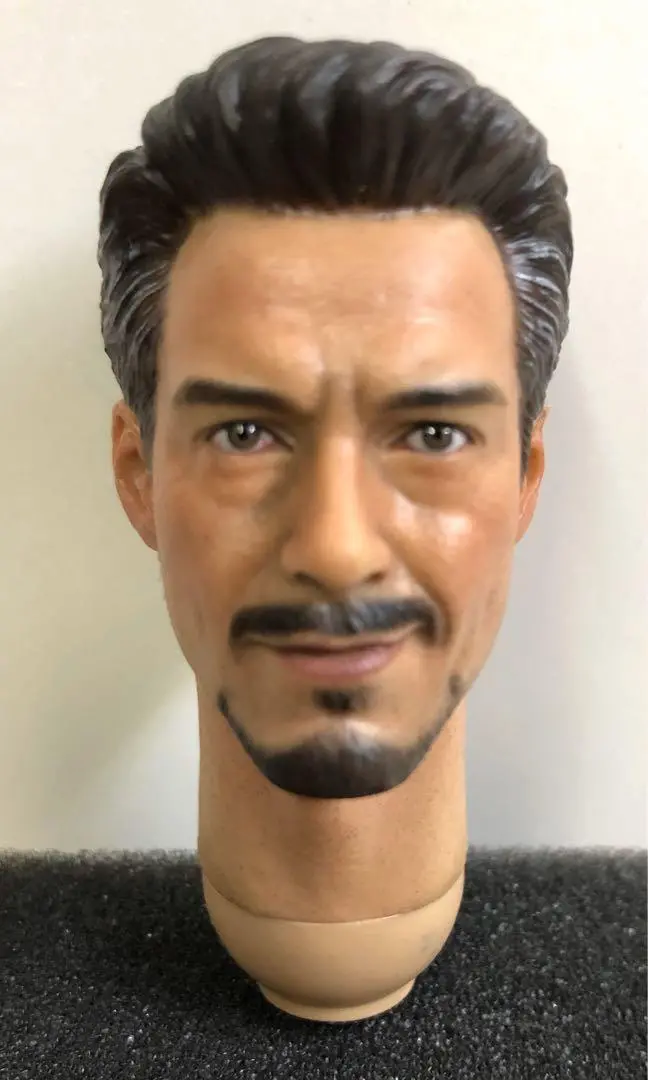 1/6 Toys Custom Hot Movie Ironman Tony Stark Head Sculpt 東尼 史達 頭雕 （Piu/F287-208) 1