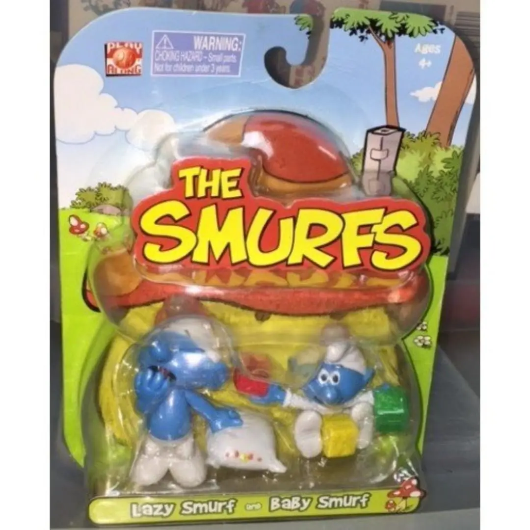 Jakks Pacific The Smurfs Lazy Smurf And Baby Smurf Mini Figure 藍精靈 爛瞓豬 精靈bb 迷你公仔 21765 1