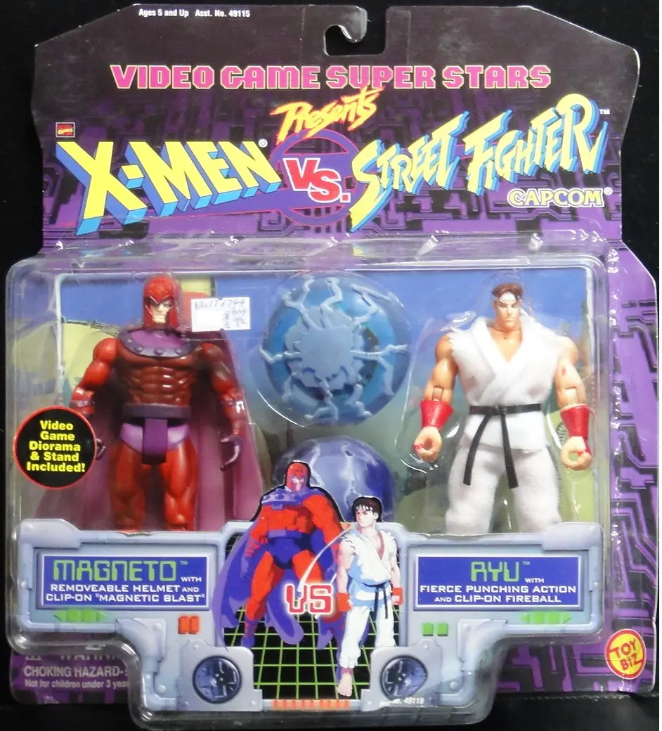 Toy Biz 磁力王 龍 Video Game Super Stars Presents X-Men Vs Street Fighter Magneto Ryu 49119 (Buy-Spk-倉) B32176744 1