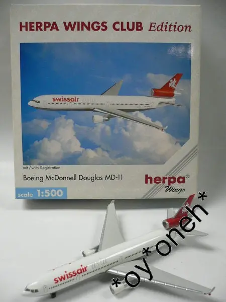 Herpa Wings 1/500 Swissair Asia Boeing Mcdonnell Douglas Md-11 Hb-Iwn (511896) 1