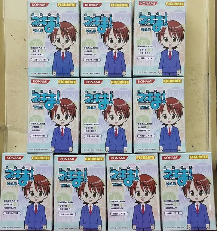 Konami 13021 魔法先生 魔法老師 第五彈 春日美空 超鈴音 神樂坂明日菜 長谷川千雨 朝倉和美 鳴瀧風香 鳴瀧史伽 魔法先生 相坂小夜 連稀有版 千羽 盒蛋套裝 Figumate Negima Magister Negi Magi Vol.5 With Rare Set (Buy-Mc) L 1