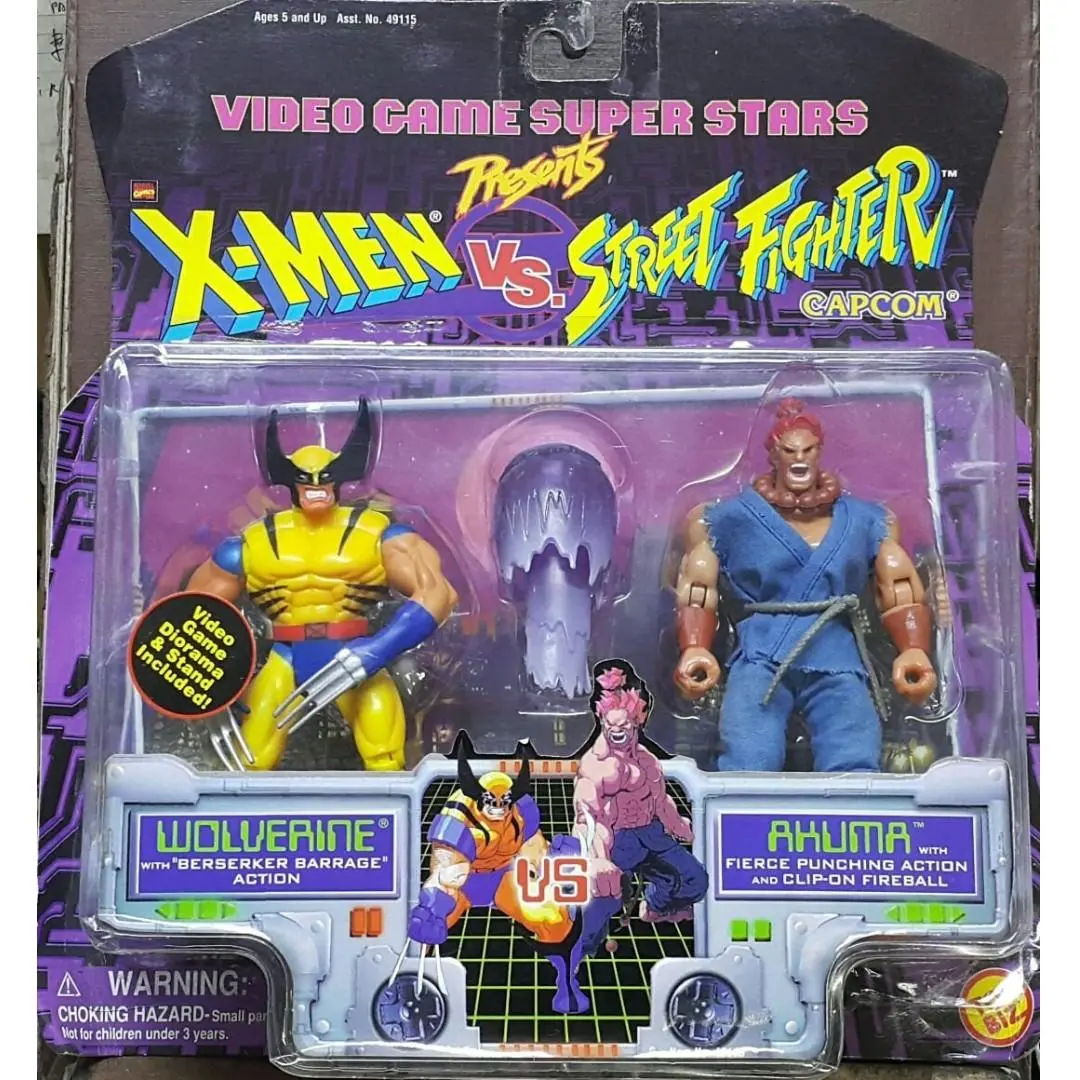 Toy Biz 49116 變種特攻 狼人 對 街頭霸王 豪鬼 Video Game Super Stars Presents Marvel Comics X-Men Vs Capcom Street Fighter Wolverine Vs Akuma 1141055028 (Buy-Spk) 存 1