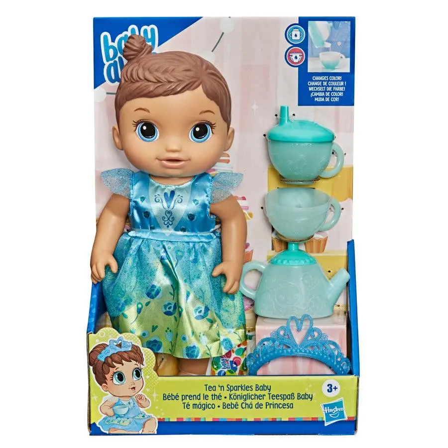 Baby Alive Tea Sparkles Baby Doll, Color-Changing Tea Set, Doll Accessories, Drinks, Wets 1