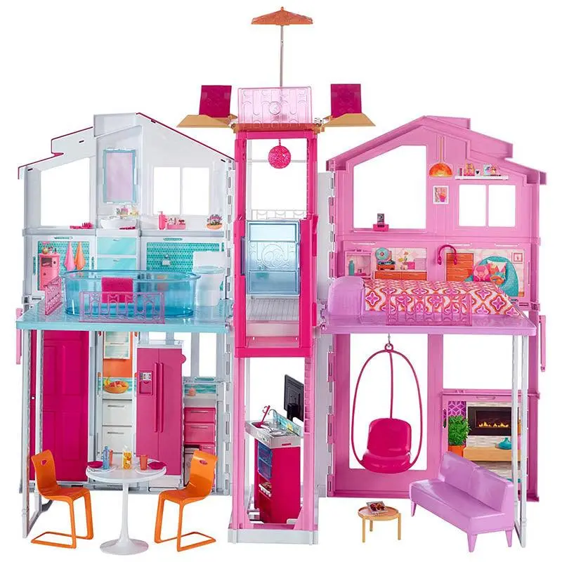 Barbie 3-Story Town House, Pink 1