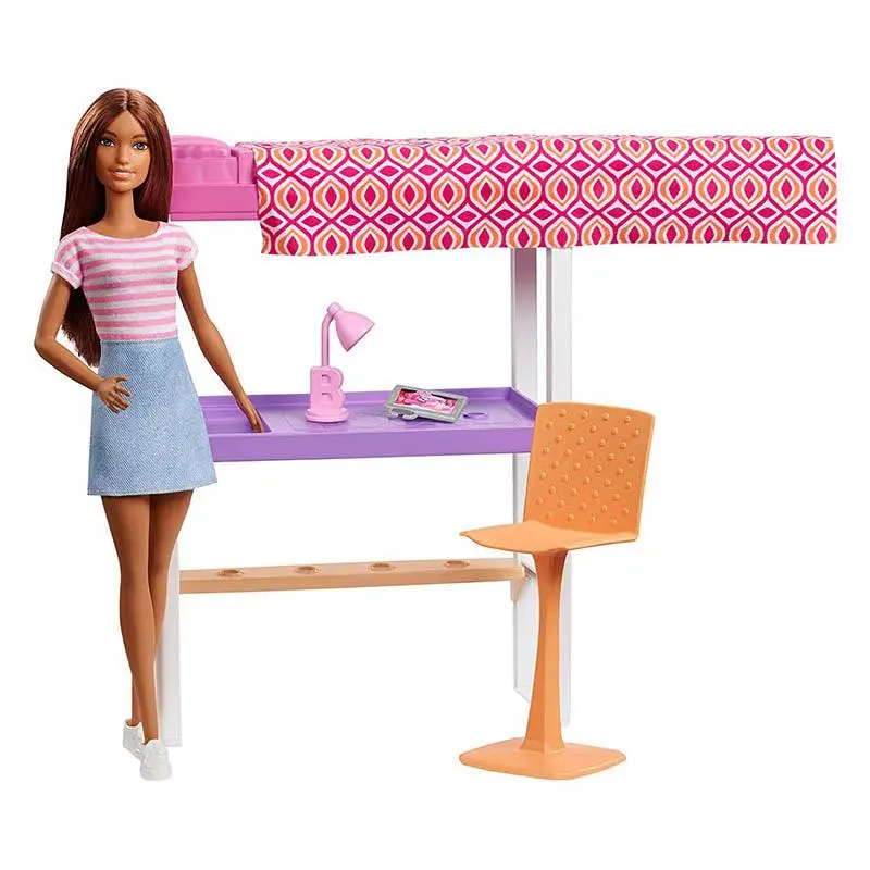 Barbie Doll & Loft Bed/Desk Playset 1