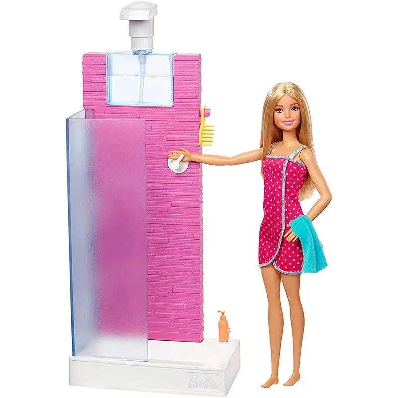 Barbie Doll & Shower Playset 1