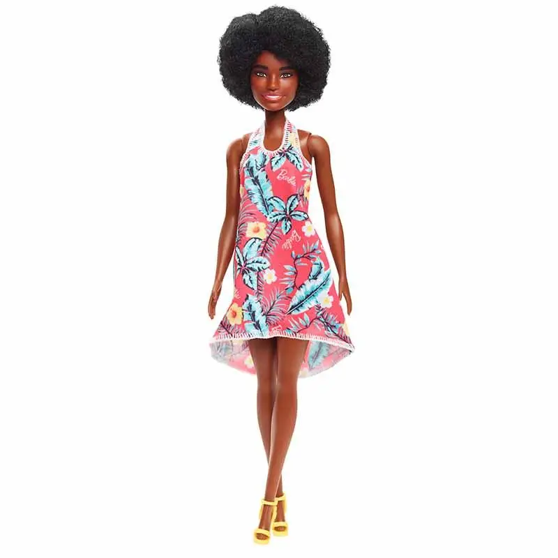 Barbie Flower Dresses - Blue Dress And Redhead Doll 1