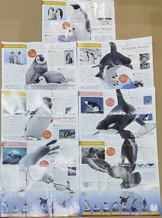 Kitan Nature Techni Colour Nankyoku Emperor Penguin Emperor Penguin Children Adelie Penguin Rockhopper Penguin Killer Whale Leopard Seal South Polar Skua 南極 皇帝企鵝 阿德利企鵝 南方冠企鵝 虎鯨 殺人鯨 豹斑海豹 南極賊鷗 扭蛋套裝 (Buy-17431-Cw) 存 2