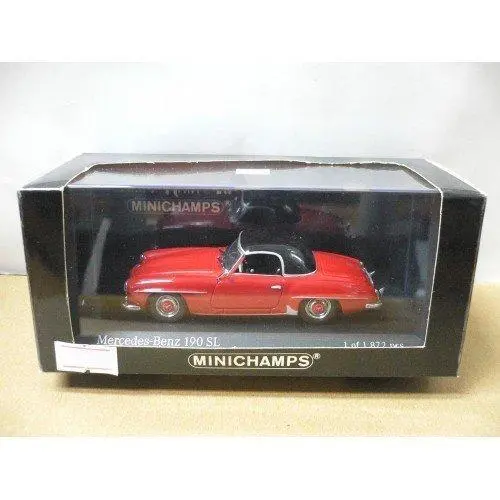 Minichamps 1/43 Mercedes-Benz 190 Sl Hardtop 1955 Red Black (06164) (Tkw) 1